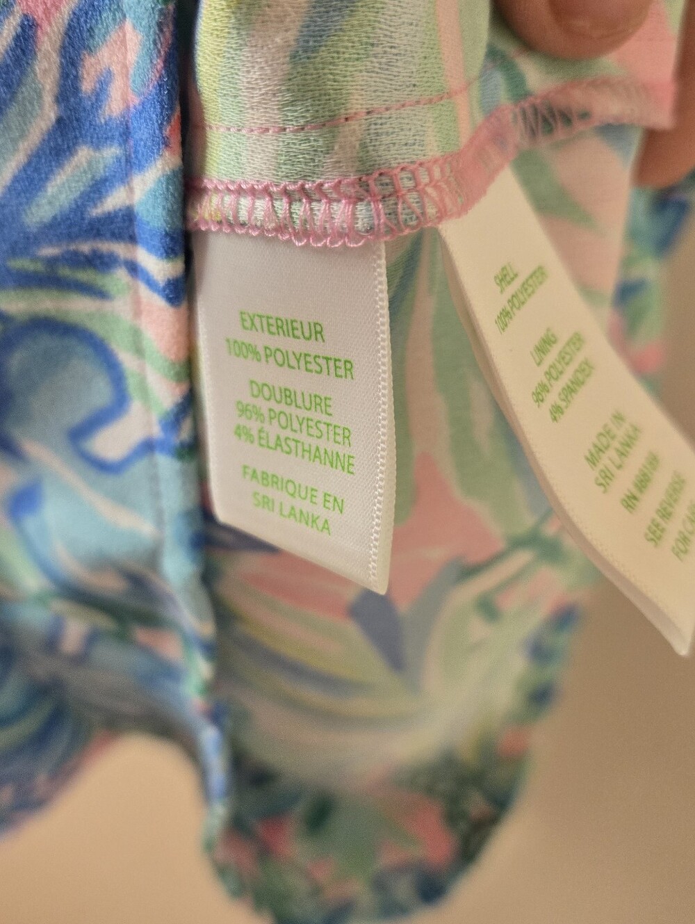 Lilly Pulitzer Donna Romper Women’s Size 6 Square Neck Coconut Row Pink Resort - Picture 6 of 6